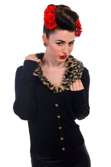 Hovedbilde Sweet Nothing Cardigan - Jakke Sort Med Leopard