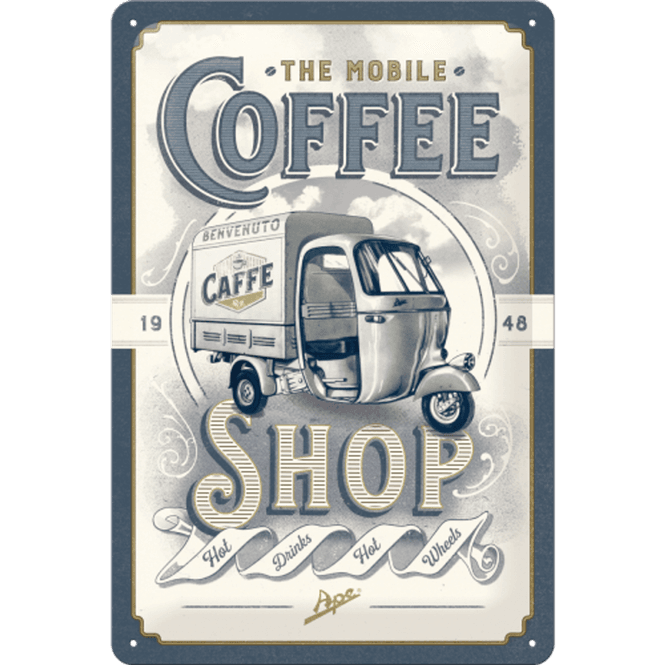 Hovedbilde Metallskilt - Ape Coffee Shop