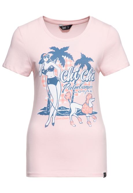 Hovedbilde Queen Kerosin - Chi Chi Beach Poodle T-skjorte - Rosa