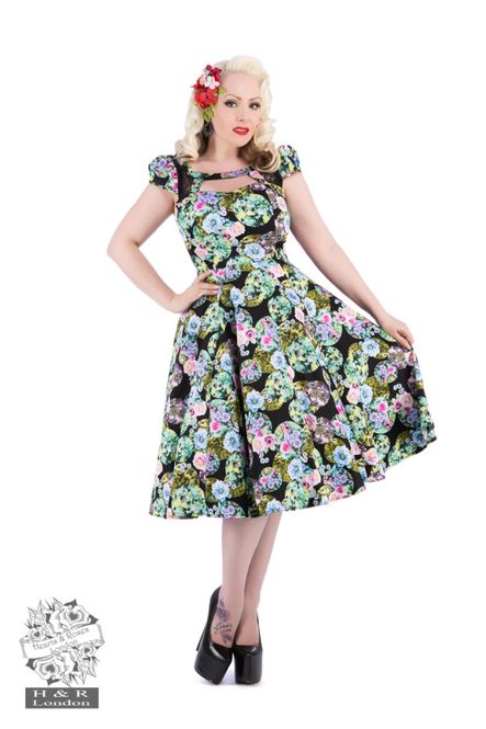 Hovedbilde H&R - Black Marble Swingkjole