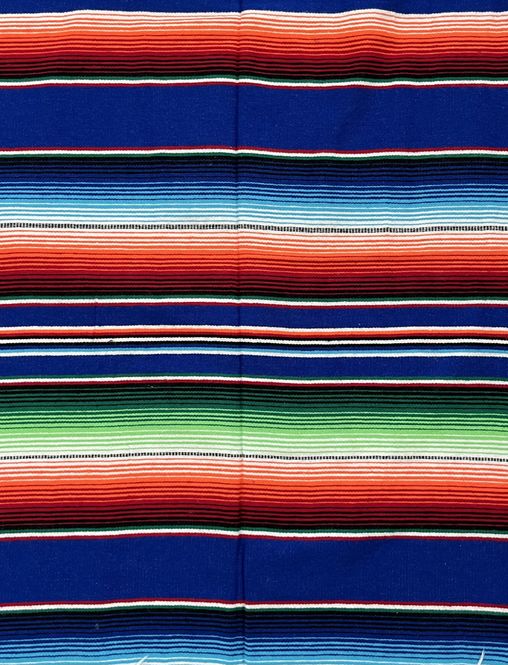 Hovedbilde Mexicoteppe La Montana Kobolt/oransje/grønn (Nr 4)