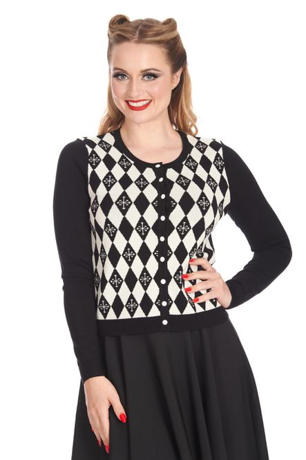 Main Image Darts & Checks  Cardigan