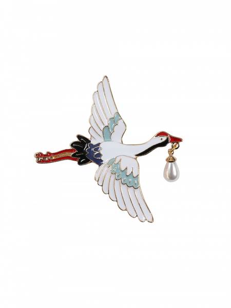 Brosje - Flying Stork